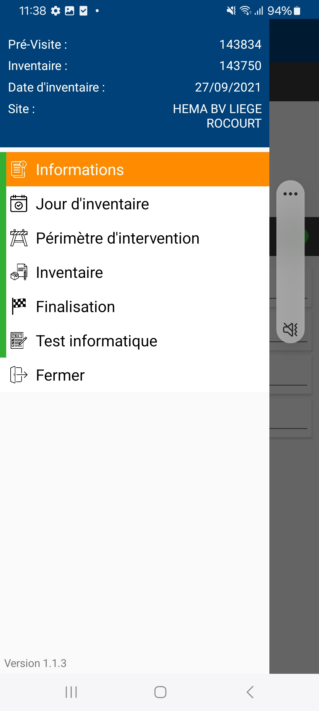 Application Prévisite Xamarin.Android — relevé terrain avant inventaire magasin