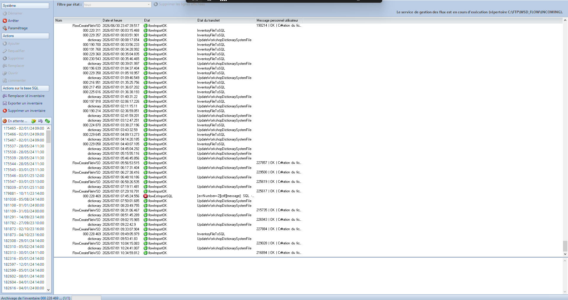 Flowmanager C#/.NET — gestion des flux FTP/SFTP et dépose automatisée