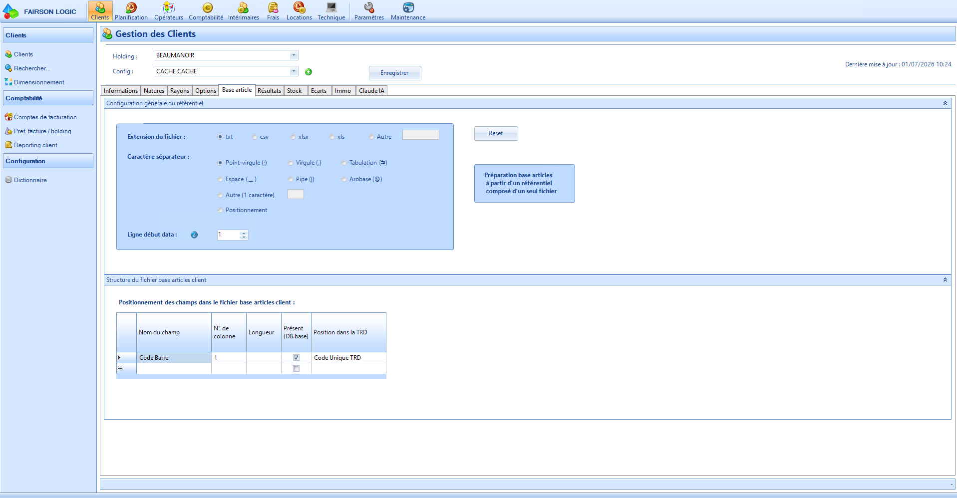 Logic automatisation client